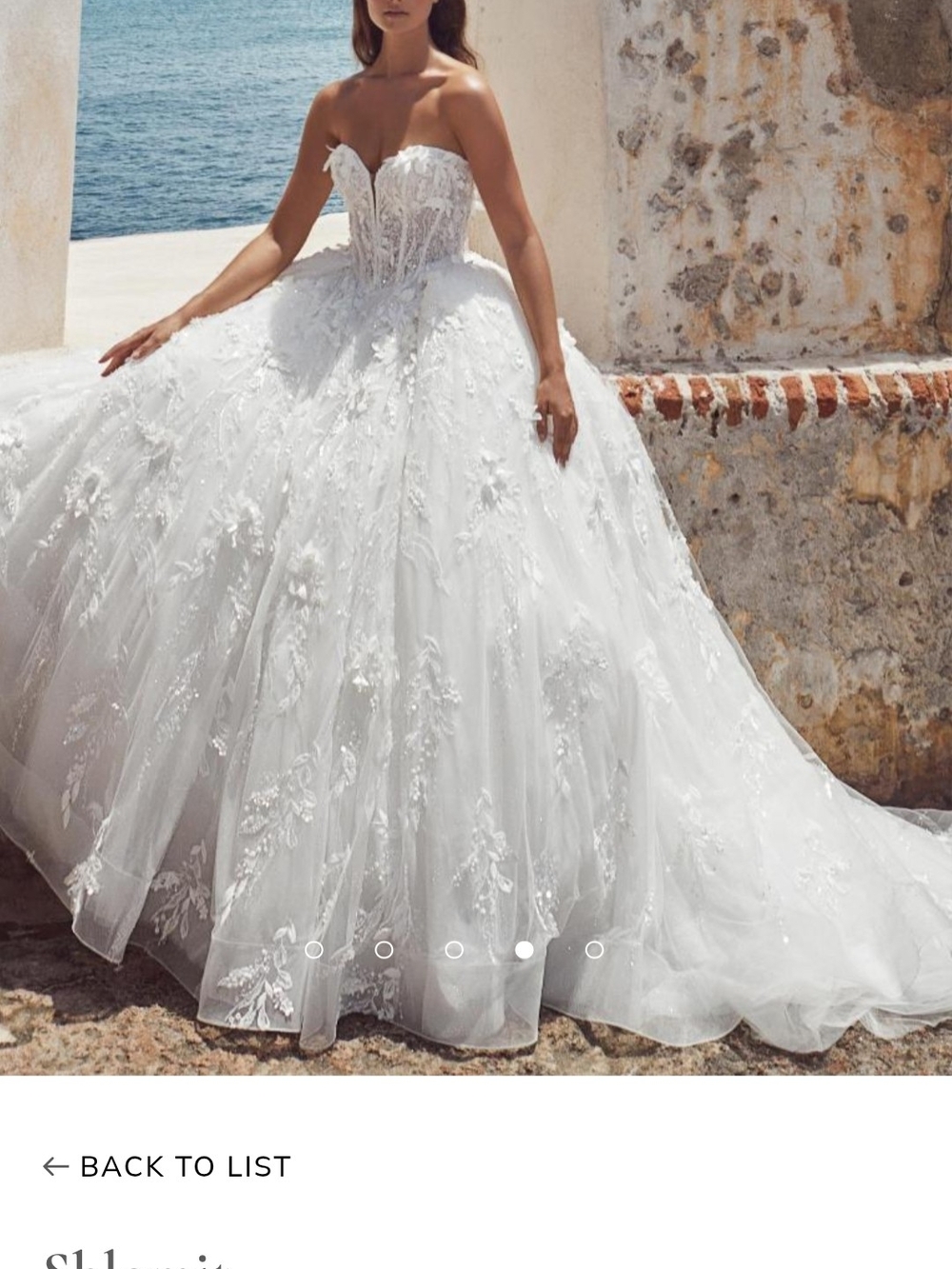 Brand New Strapless Lace Ball Gown Wedding Dress in White